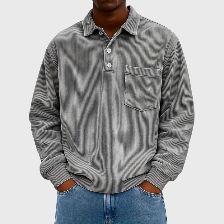 CHEMISE EN CORDON À MANCHES LONGUES POUR HOMME