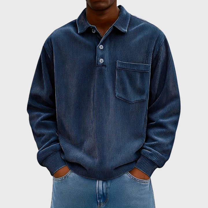 CHEMISE EN CORDON À MANCHES LONGUES POUR HOMME