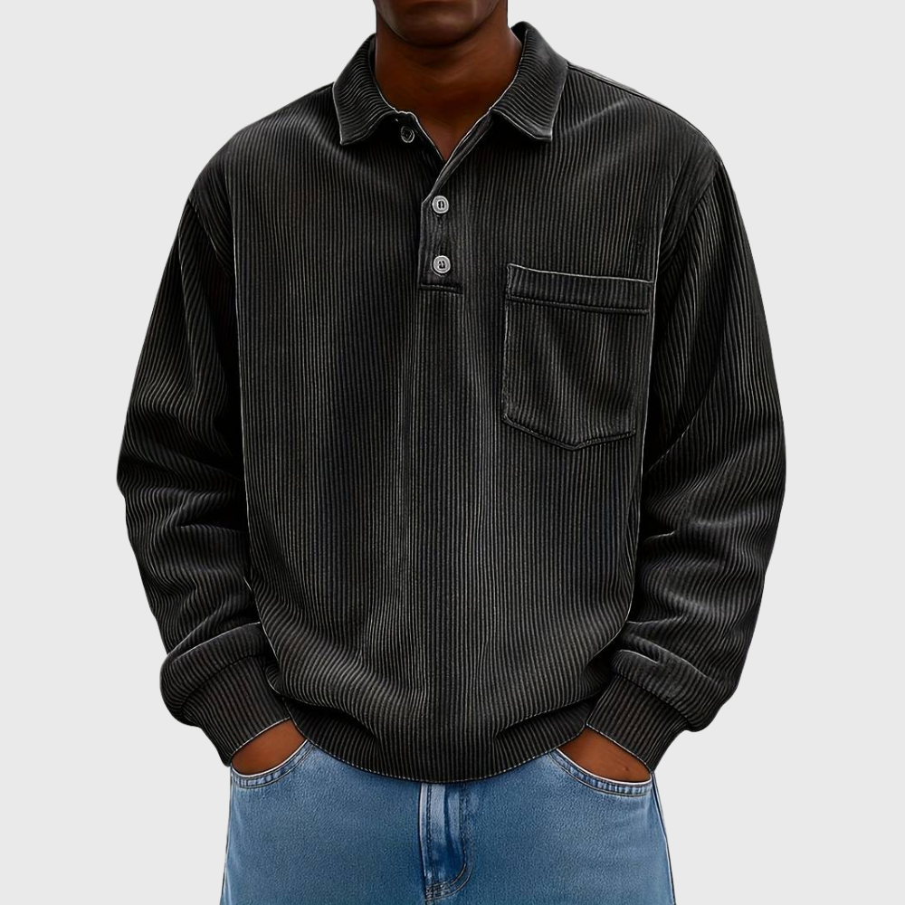CHEMISE EN CORDON À MANCHES LONGUES POUR HOMME