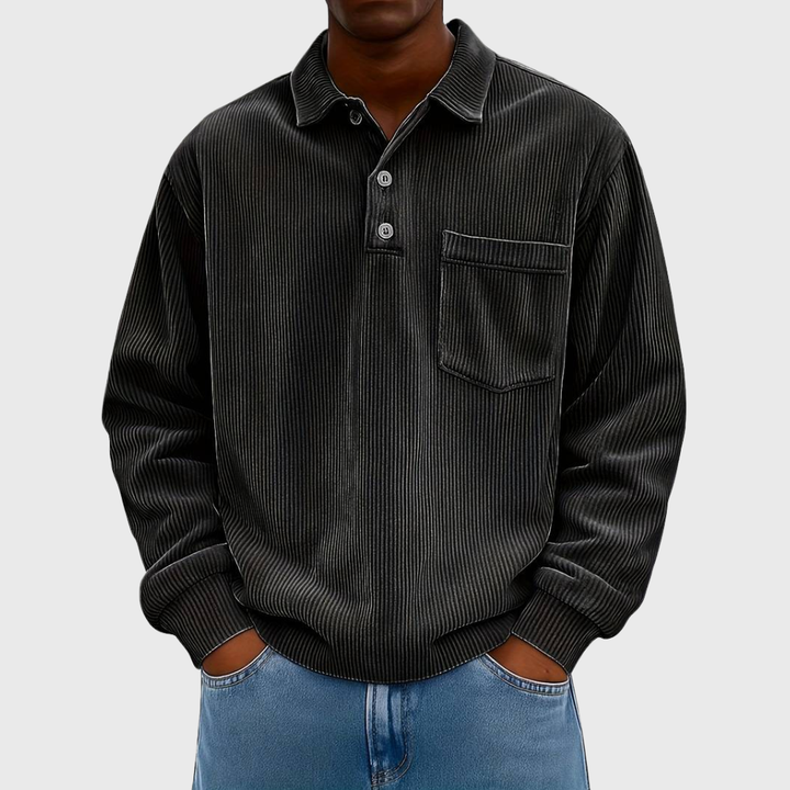 CHEMISE EN CORDON À MANCHES LONGUES POUR HOMME