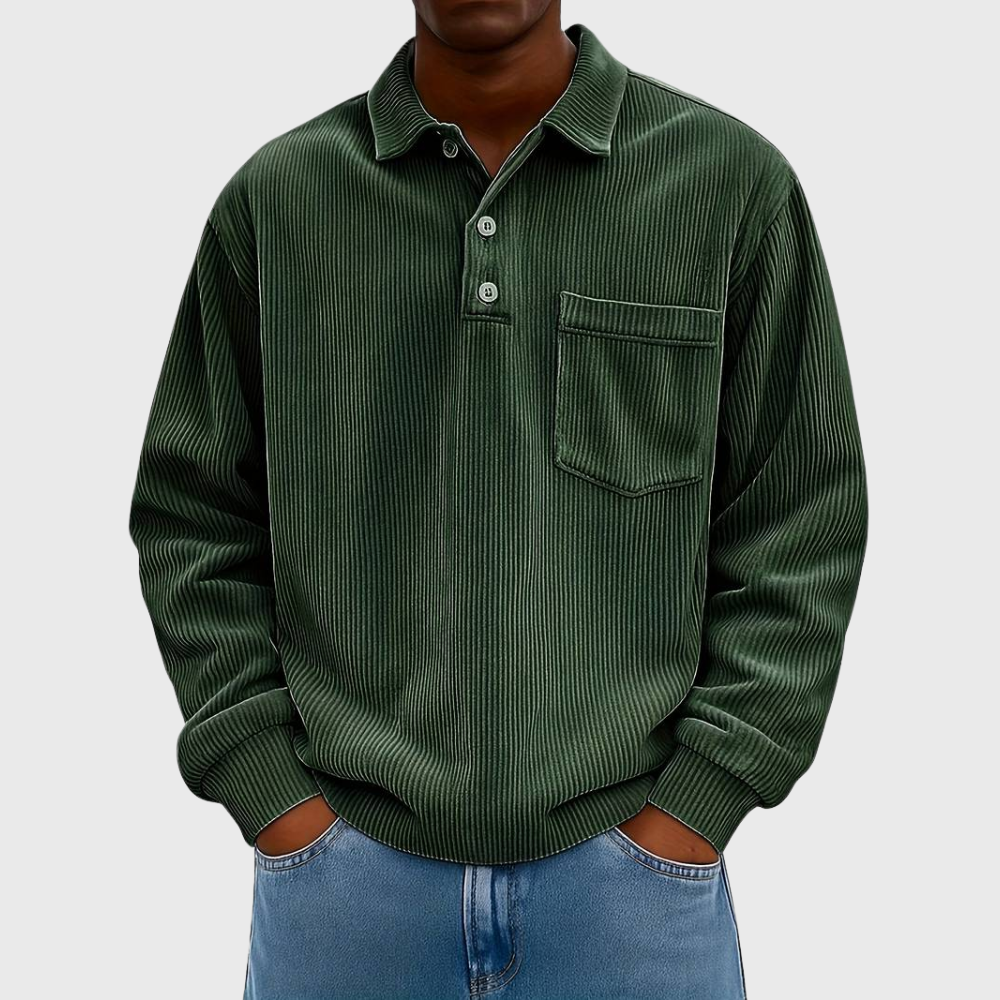 CHEMISE EN CORDON À MANCHES LONGUES POUR HOMME