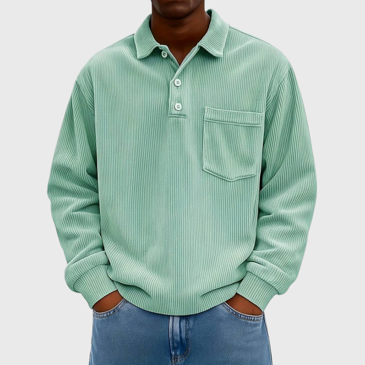 CHEMISE EN CORDON À MANCHES LONGUES POUR HOMME