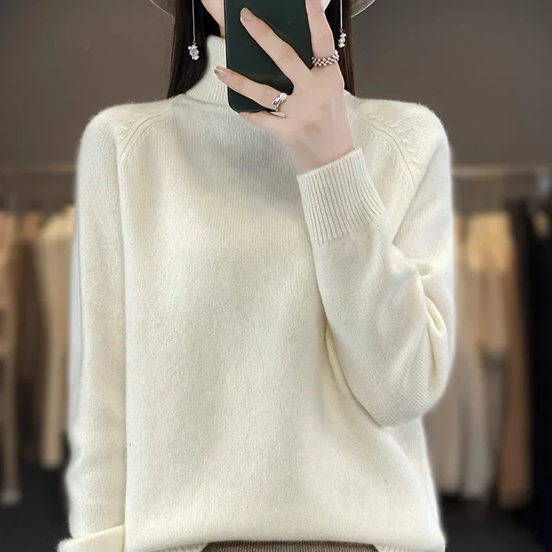 Alice | Pull en cachemire col montant