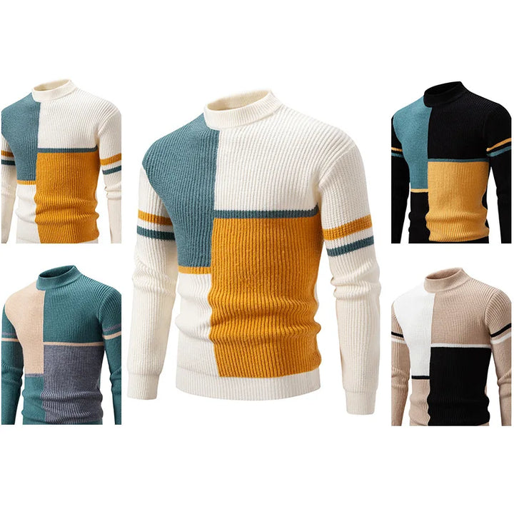 PULL EN MAILLE COLORÉ POUR HOMME