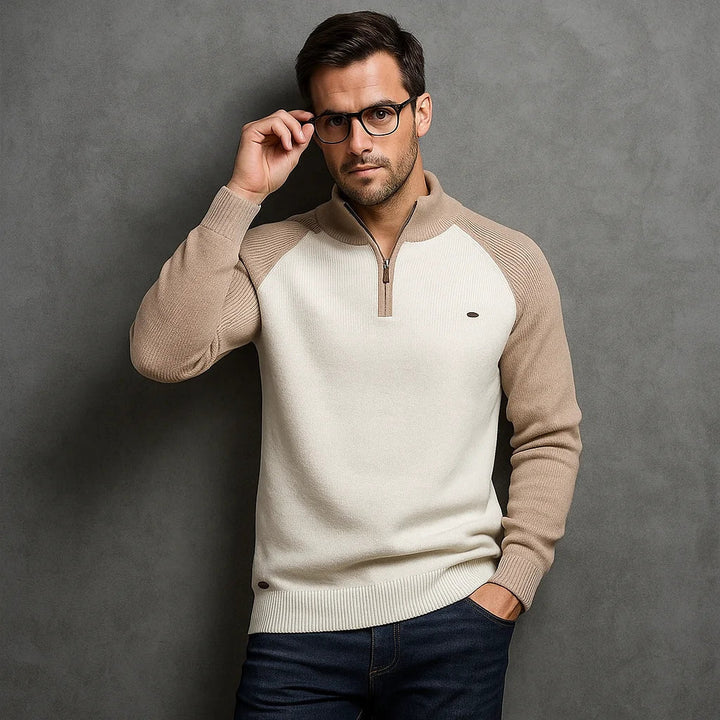 PULL QUART ZIP POUR HOMME