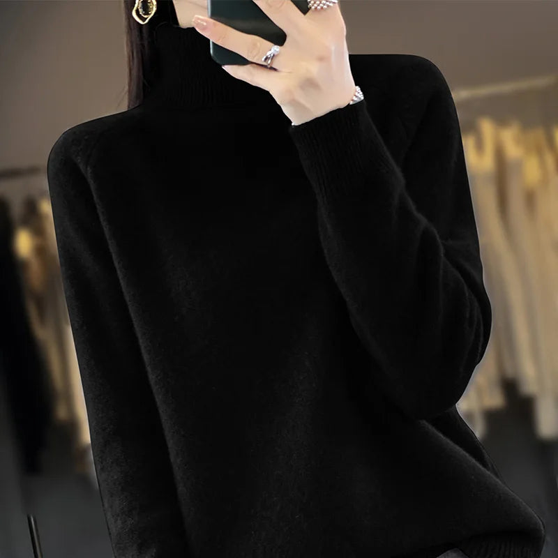 Alice | Pull en cachemire col montant