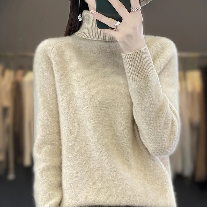 Alice | Pull en cachemire col montant