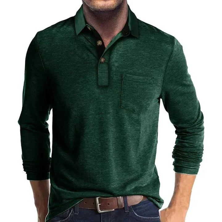 POLO CLASSIQUE À MANCHES LONGUES POUR HOMMES