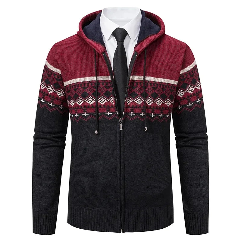 VESTE ETHNIQUE EN MAILLE POUR HOMMES
