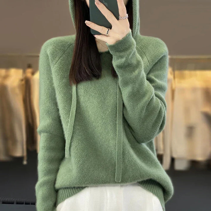 Tina  | Pull en cachemire à capuche
