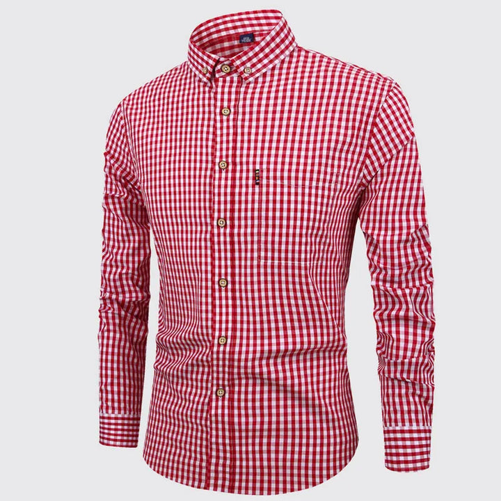 Elegant Plaid Cotton Shirt