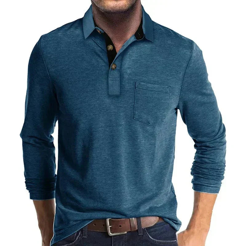 POLO CLASSIQUE À MANCHES LONGUES POUR HOMMES