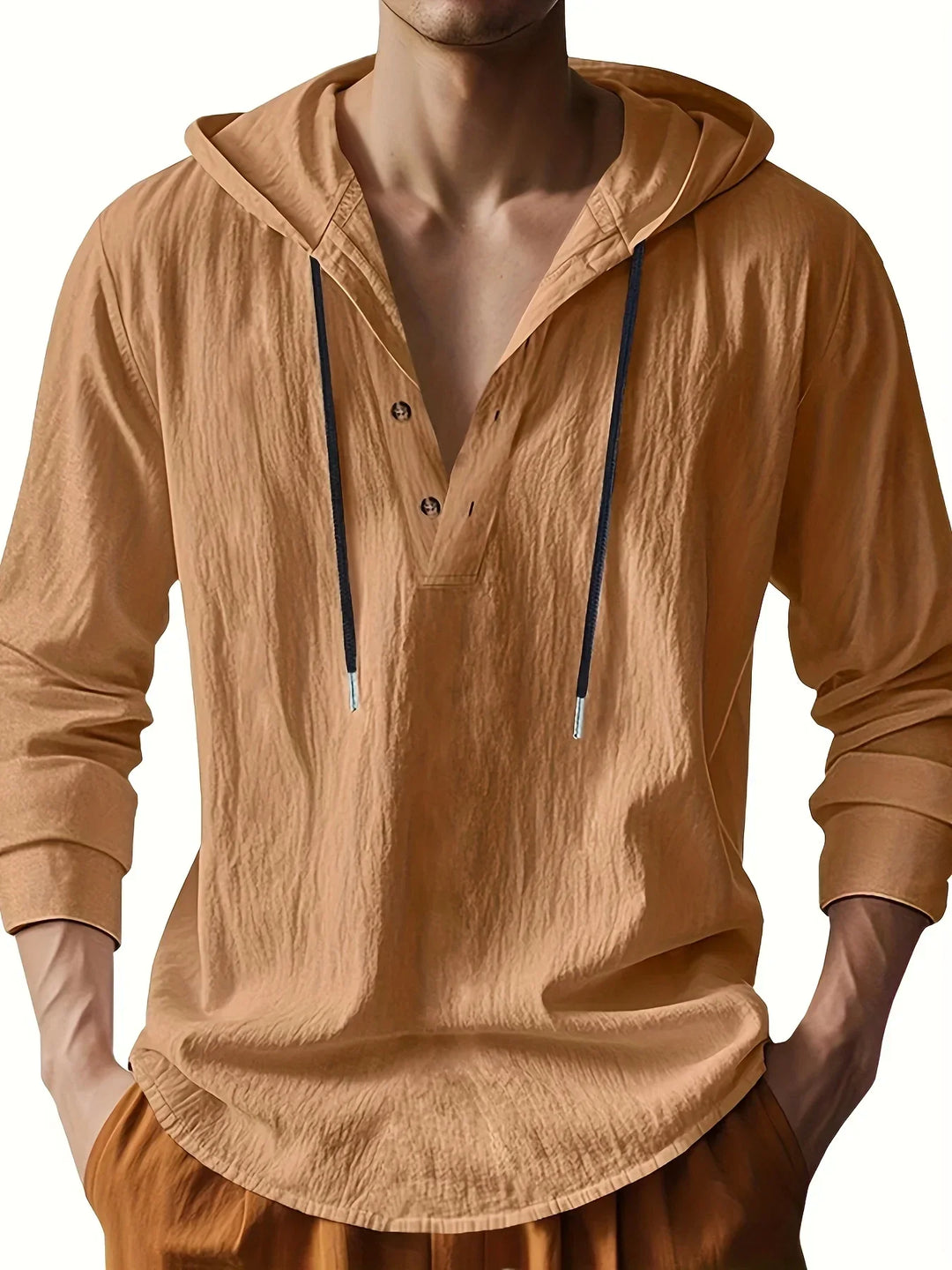 CHEMISE EN LIN AVEC CAPUCHE DE LUXE