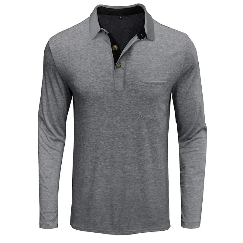 POLO CLASSIQUE À MANCHES LONGUES POUR HOMMES