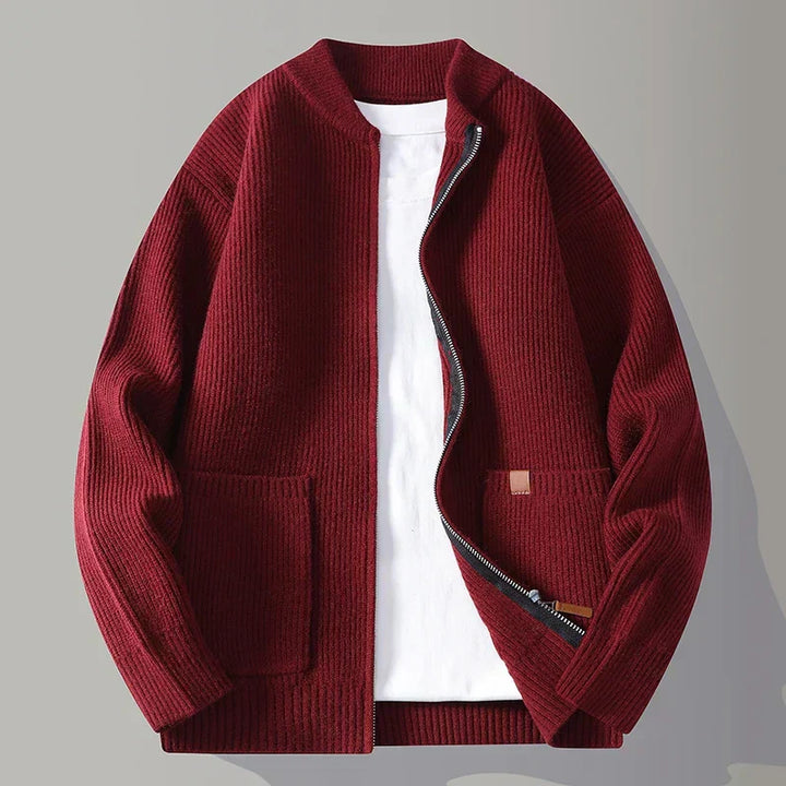 VESTE ZIP HOMME À CÔTES