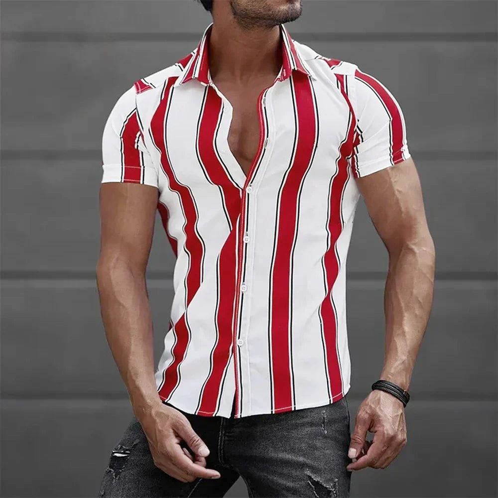 Striped Short Sleeved Summer Shirt