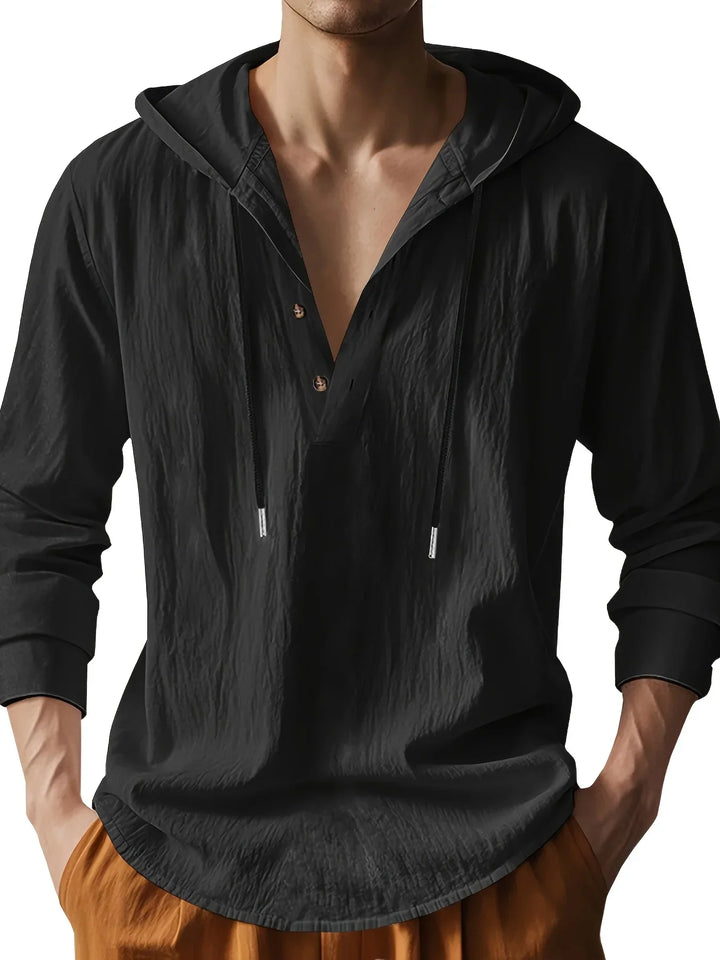CHEMISE EN LIN AVEC CAPUCHE DE LUXE