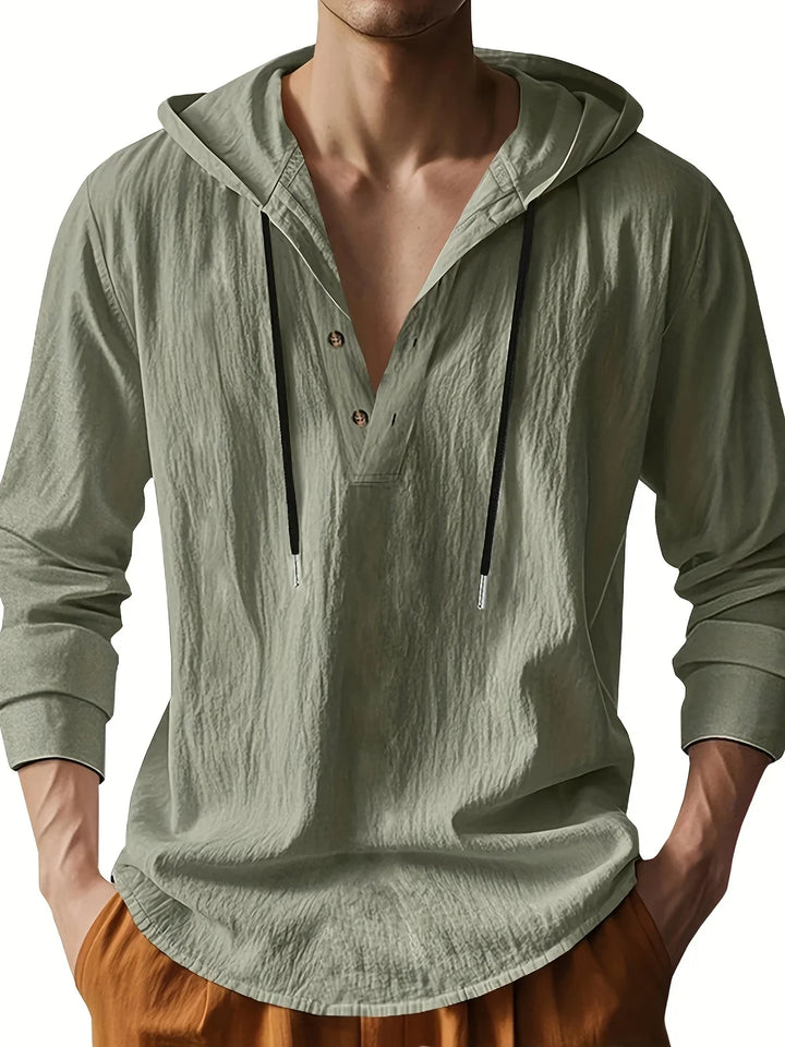CHEMISE EN LIN AVEC CAPUCHE DE LUXE