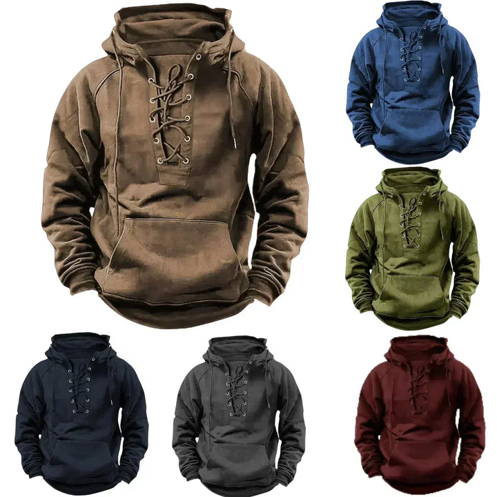 SWEAT À CAPUCHE À LACETS POUR HOMMES
