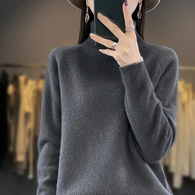 Alice | Pull en cachemire col montant