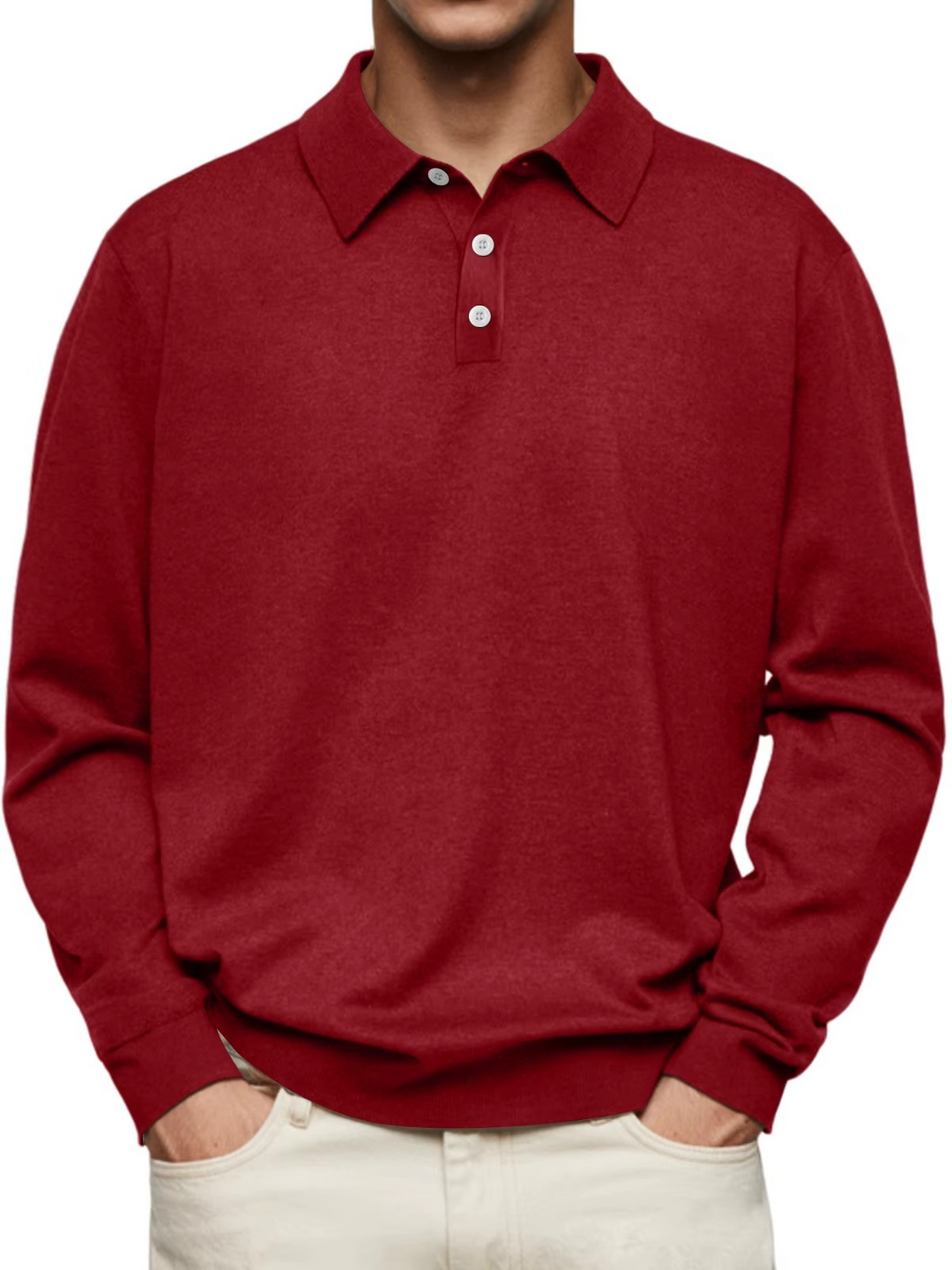 POLO À MANCHES LONGUES POUR HOMMES