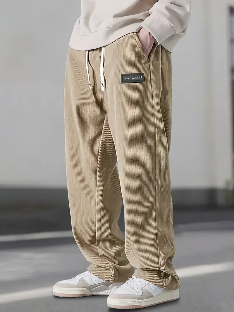 PANTALON EN VELOURS CÔTELÉ POUR HOMME