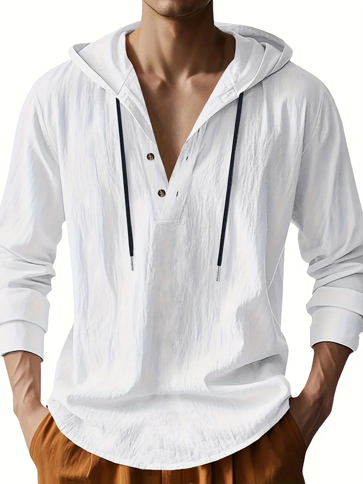 CHEMISE EN LIN AVEC CAPUCHE DE LUXE