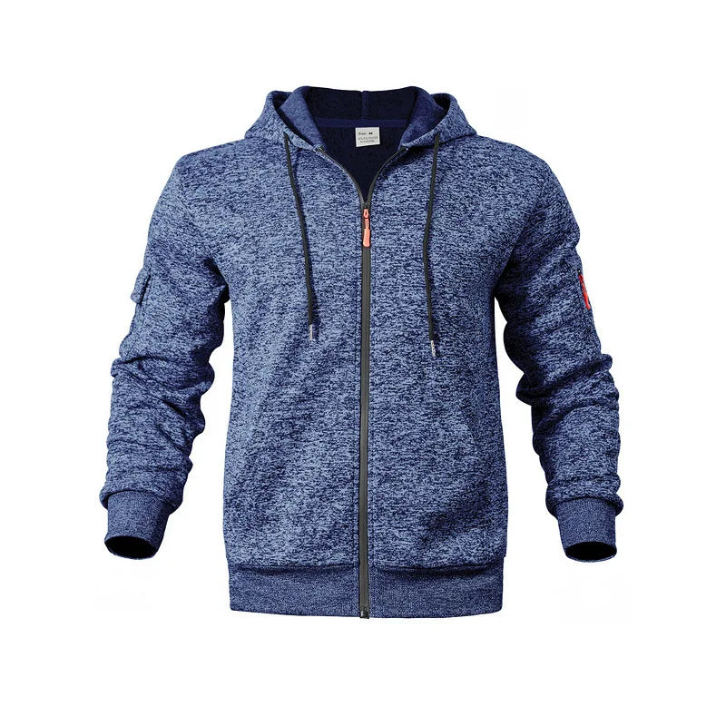 VESTE À CAPUCHE ENTIÈREMENT ZIPPÉE POUR HOMME