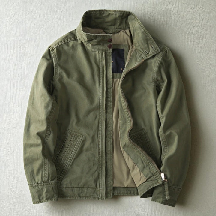 SERGE | Veste field en coton lavé — imprimé camouflage