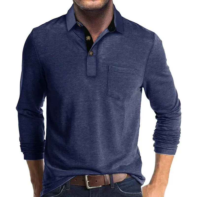POLO CLASSIQUE À MANCHES LONGUES POUR HOMMES