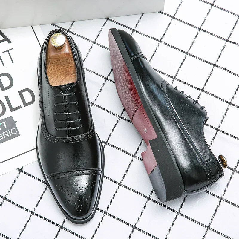 CHAUSSURES BROGUE EN CUIR POUR HOMME