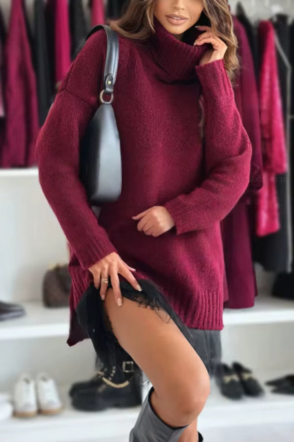 Camille | Pull Oversize à Col Roulé