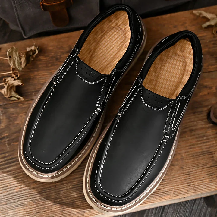 MOCASSINS EN CUIR DE VACHETTE POUR HOMME