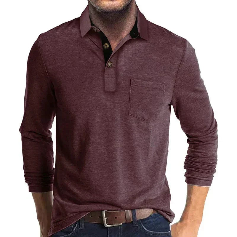 POLO CLASSIQUE À MANCHES LONGUES POUR HOMMES