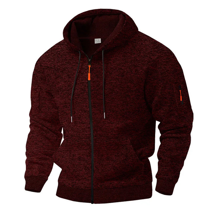 VESTE À CAPUCHE ENTIÈREMENT ZIPPÉE POUR HOMME