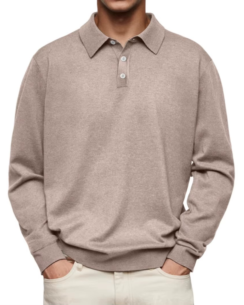 POLO À MANCHES LONGUES POUR HOMMES
