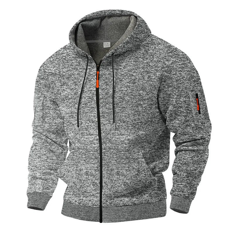 VESTE À CAPUCHE ENTIÈREMENT ZIPPÉE POUR HOMME
