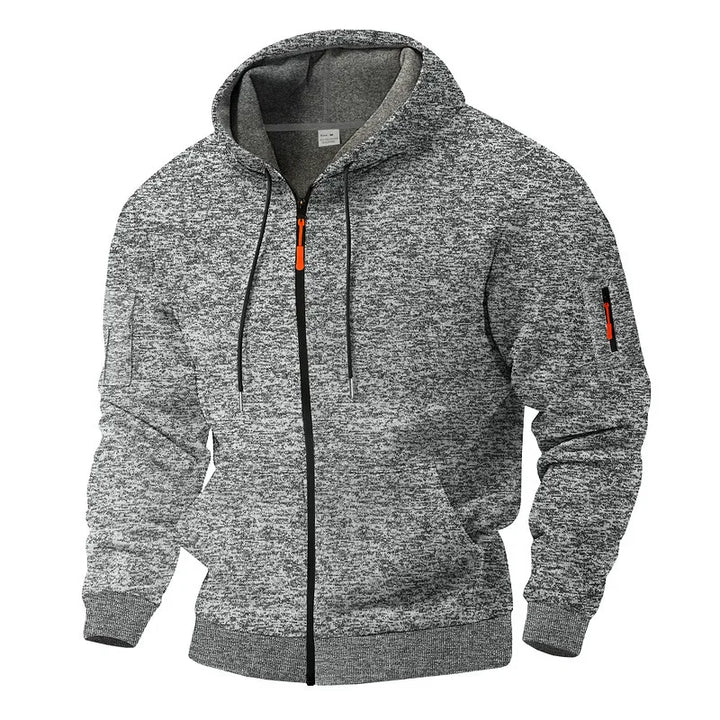 VESTE À CAPUCHE ENTIÈREMENT ZIPPÉE POUR HOMME