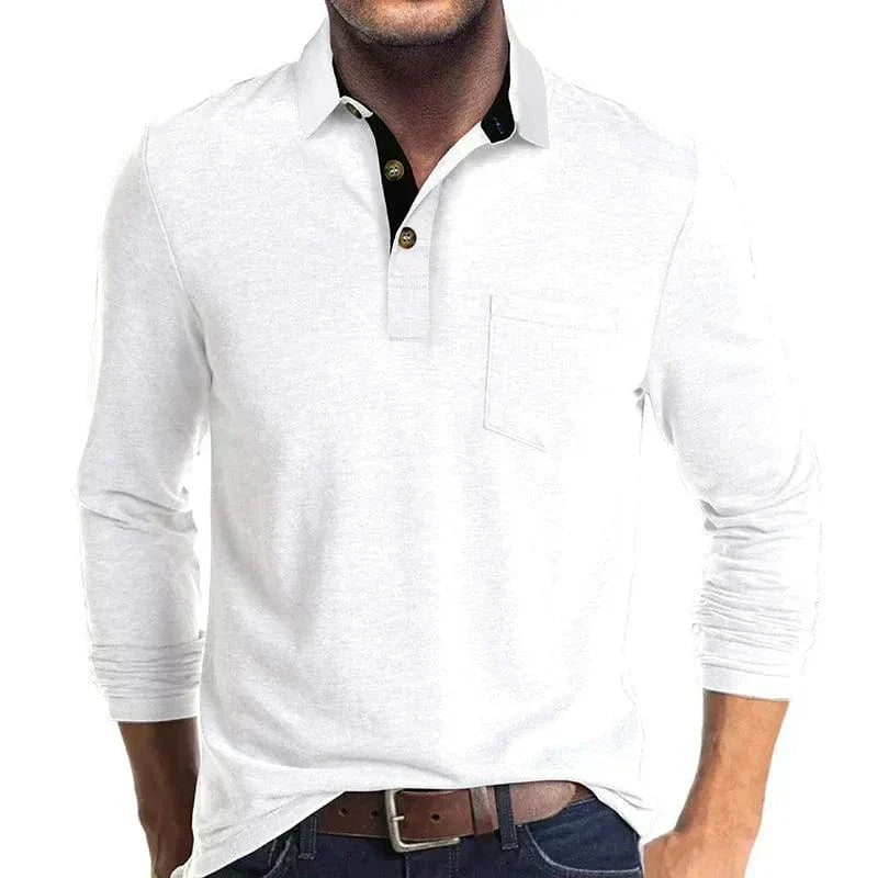 POLO CLASSIQUE À MANCHES LONGUES POUR HOMMES
