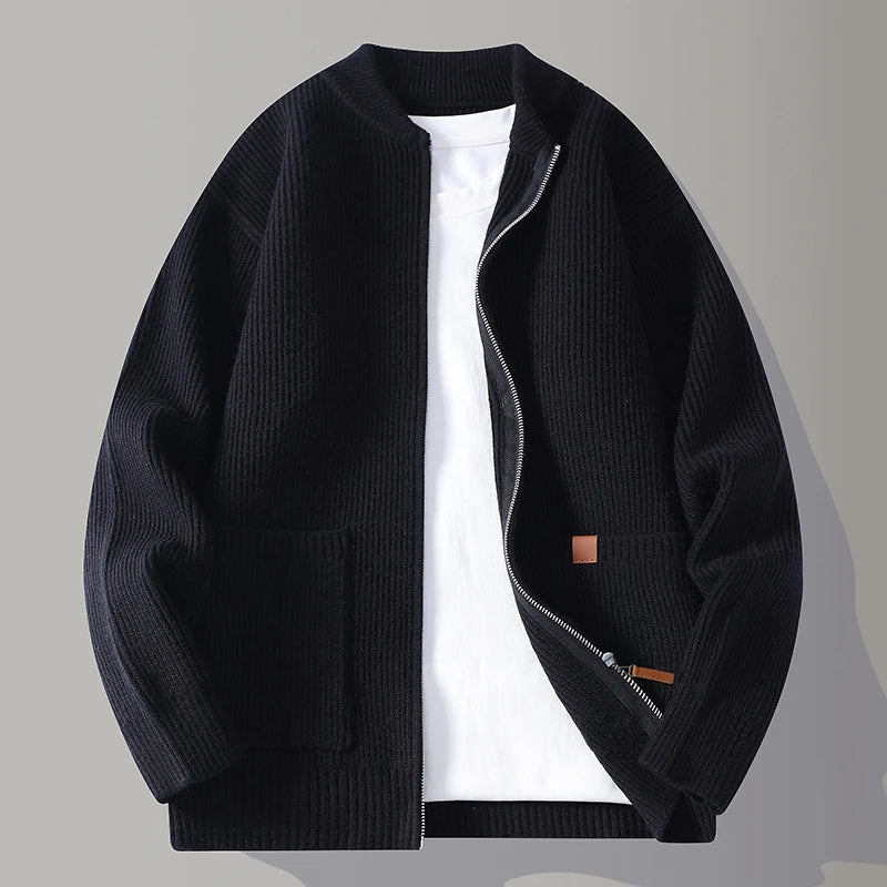 VESTE ZIP HOMME À CÔTES