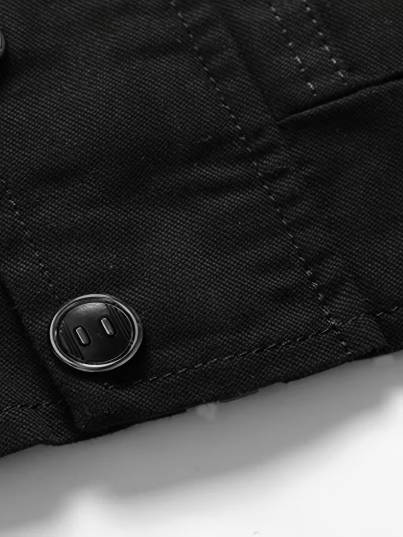 BASILE | Coupe-vent en coton brossé — col officier et zip intégral
