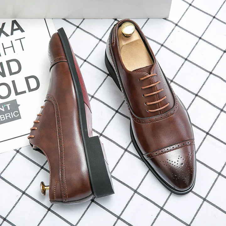 CHAUSSURES BROGUE EN CUIR POUR HOMME