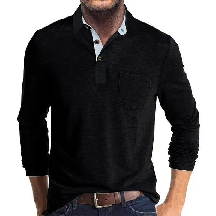 POLO CLASSIQUE À MANCHES LONGUES POUR HOMMES