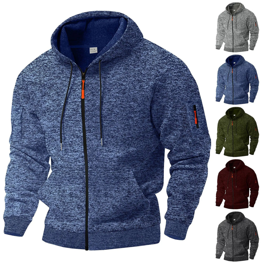 VESTE À CAPUCHE ENTIÈREMENT ZIPPÉE POUR HOMME