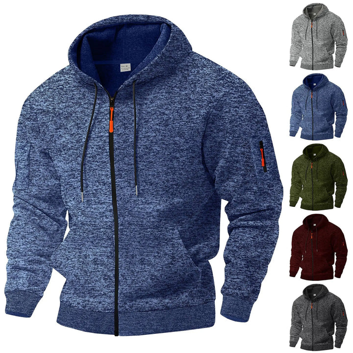 VESTE À CAPUCHE ENTIÈREMENT ZIPPÉE POUR HOMME