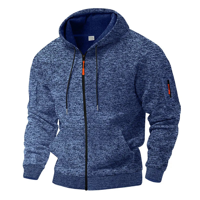 VESTE À CAPUCHE ENTIÈREMENT ZIPPÉE POUR HOMME