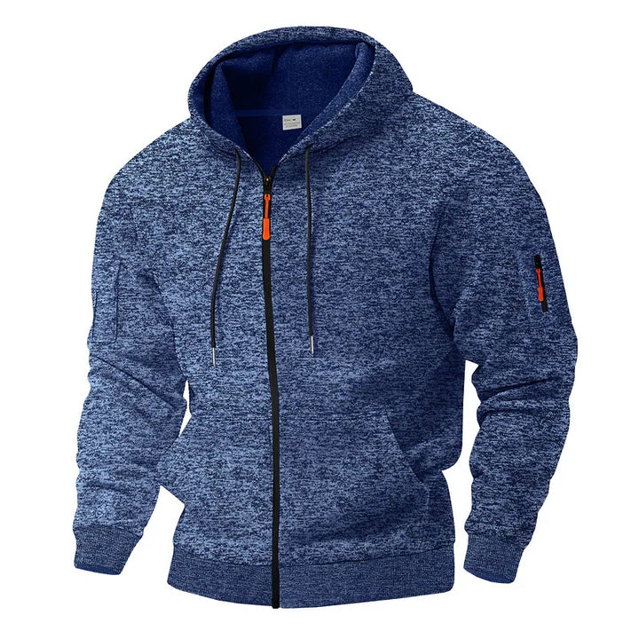 VESTE À CAPUCHE ENTIÈREMENT ZIPPÉE POUR HOMME