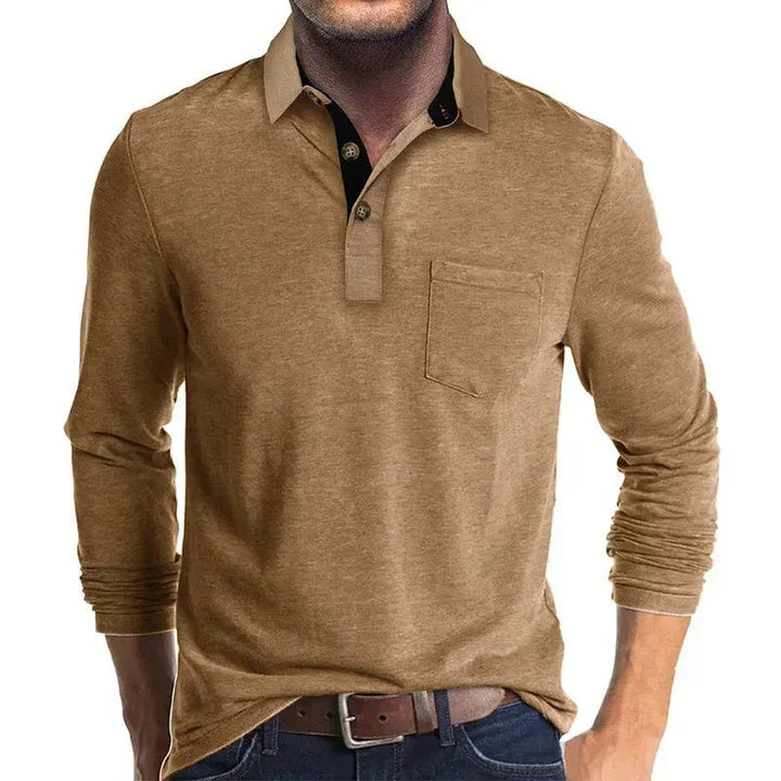 POLO CLASSIQUE À MANCHES LONGUES POUR HOMMES