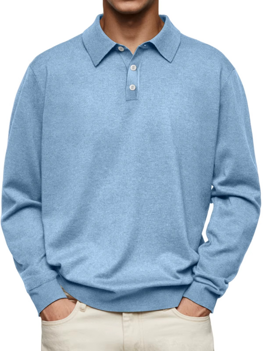POLO À MANCHES LONGUES POUR HOMMES