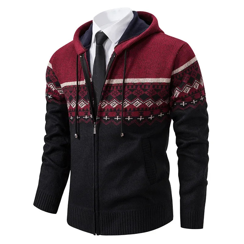 VESTE ETHNIQUE EN MAILLE POUR HOMMES